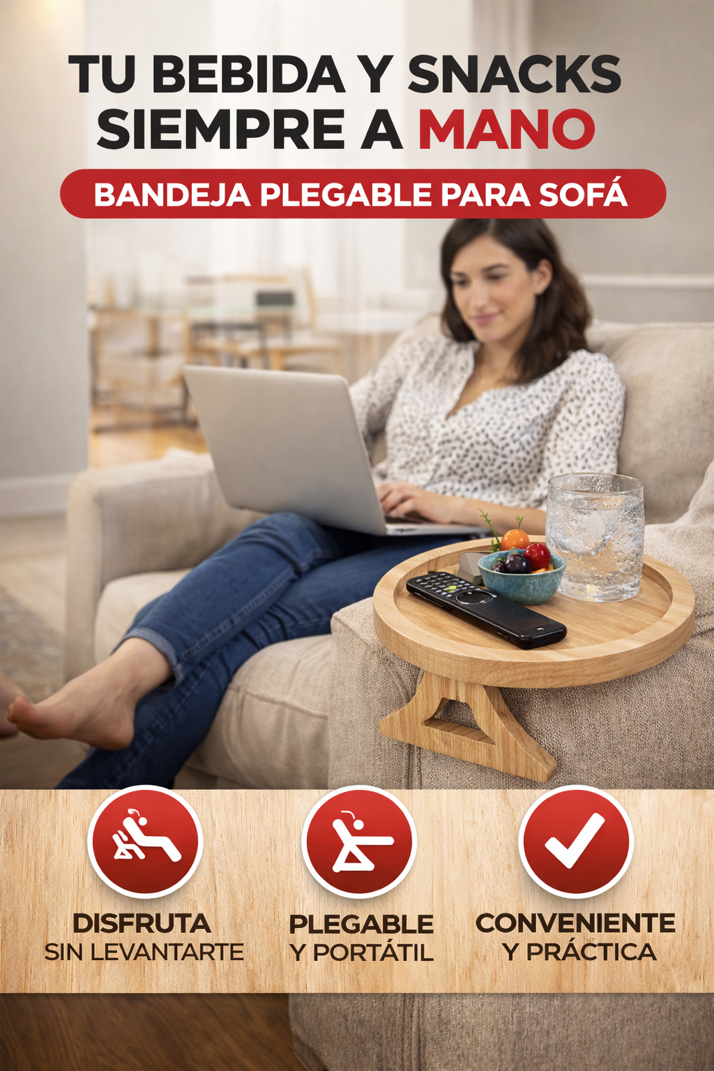 BANDEJA PARA SOFÁ PLEGABLE